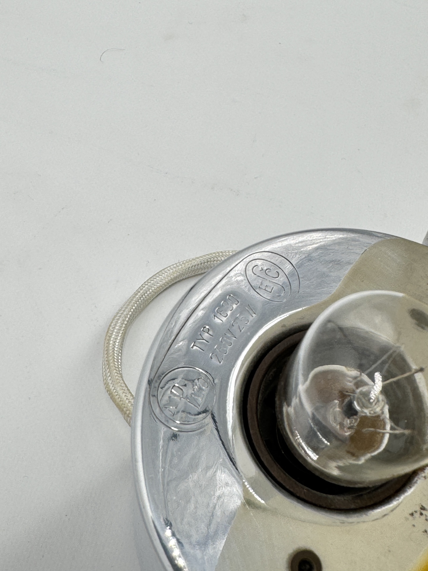 Petite Lampe de Josef Hurka Métal Chromé et Laqué Jaune