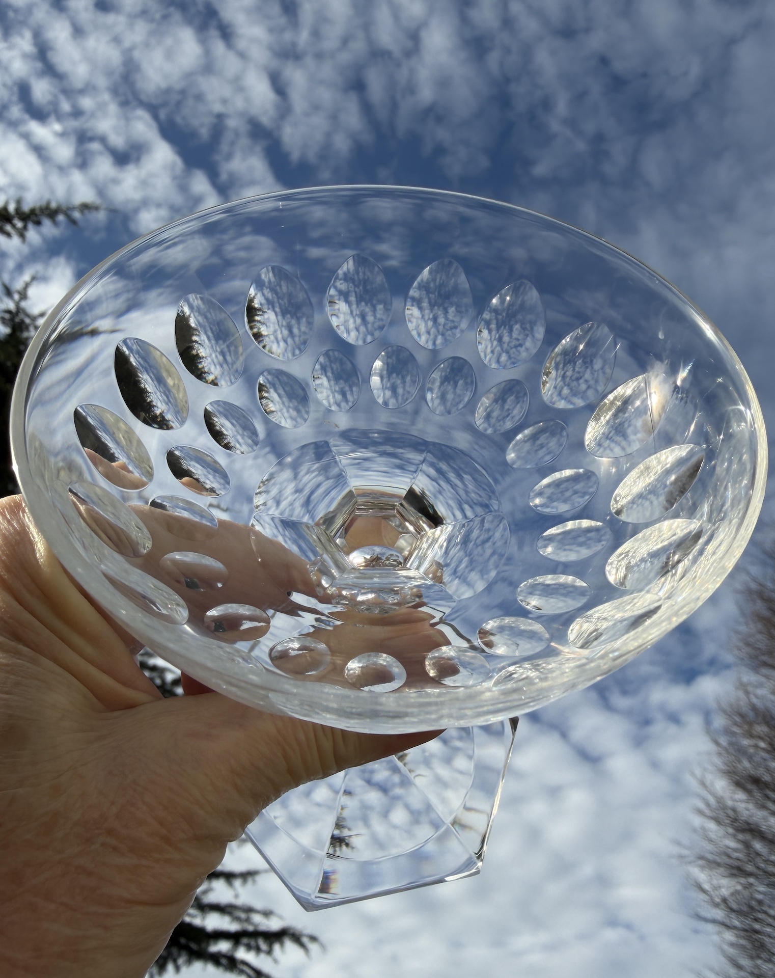 Service de Verres en Cristal Val Saint Lambert Modèle Prince de Galles 49 Pièces