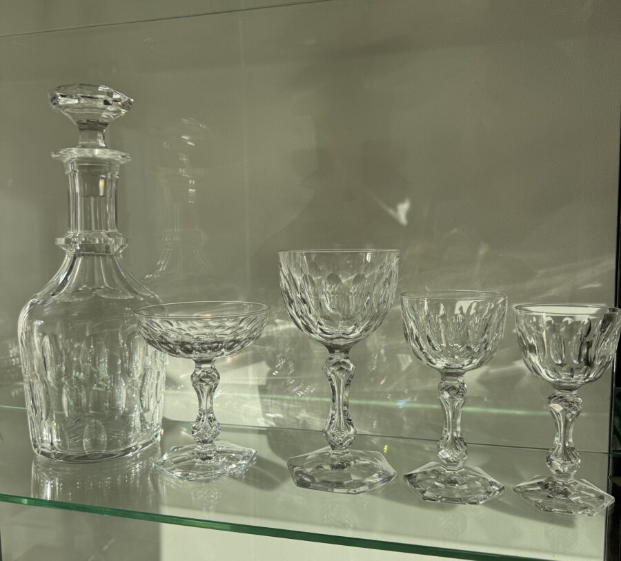 Service de Verres en Cristal Val Saint Lambert Modèle Prince de Galles 49 Pièces