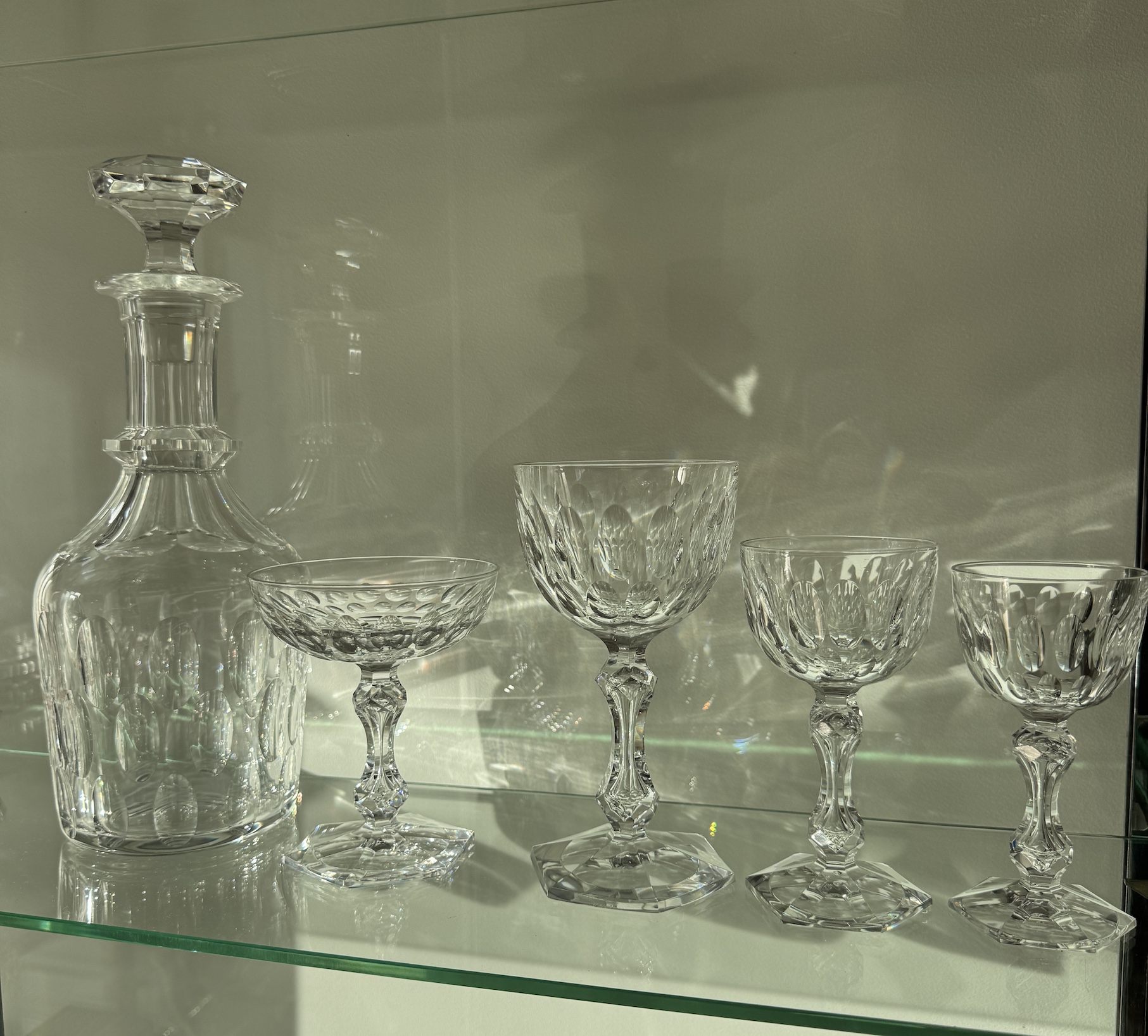 Service de Verres en Cristal Val Saint Lambert Modèle Prince de Galles 49 Pièces