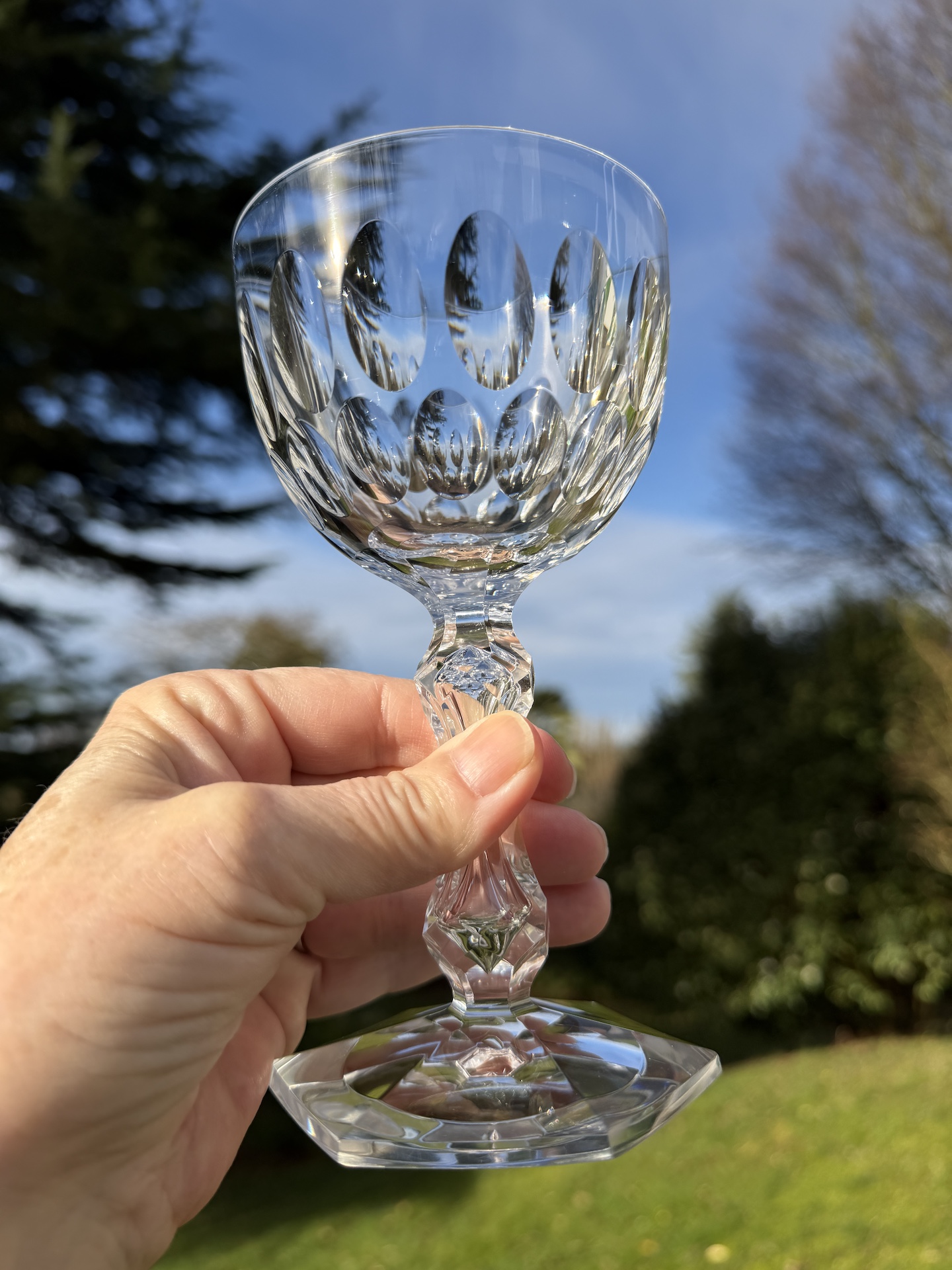Service de Verres en Cristal Val Saint Lambert Modèle Prince de Galles 49 Pièces